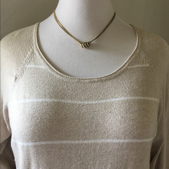 Sonoma Sweaters - Sonoma Striped Sweater with Scoop Neck